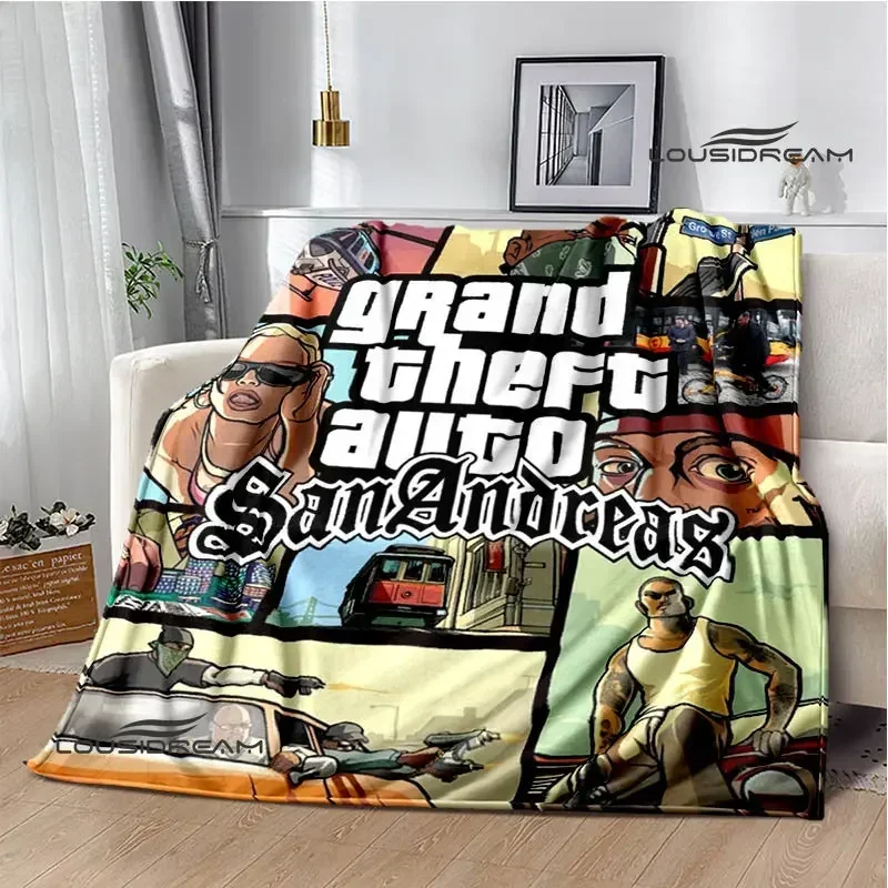 Grand Theft Auto: Vice City Warm Blanket, Beautiful Flannel, Soft and Comfortable, Home Travel Blanket, Birthday Gift