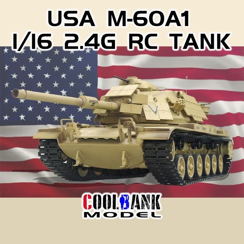 Nowy 1:16 COOLBANK USA M60A1 główny Model czołg symulacja zdalnego sterowania zbiornik samochód elektryczny RC zabawki kompatybilne z Henglong