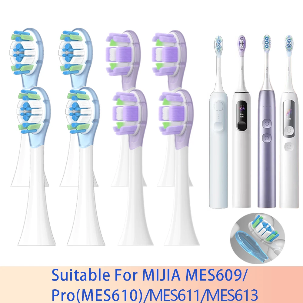 Replacement Brush Heads For XIAOMI MIJIA Pro MES610/MES609 Sonic Electric Toothbrush Dupont Bristle with Caps Sealed Pack