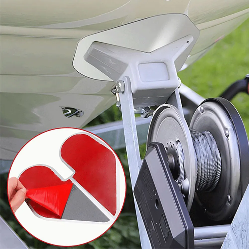 2Pcs Stainless Steel Bow Guard with Adhesive Boat Bow Protector Rust Proof Notched Bow Guard for Wear and Scratches Protection