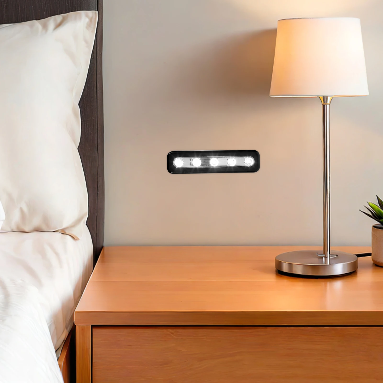 

LED Light Bar Motion Sensor Night Light Ultra Bright White LED Strip Touch Sticker Bedroom Bathroom Closet Cabinet