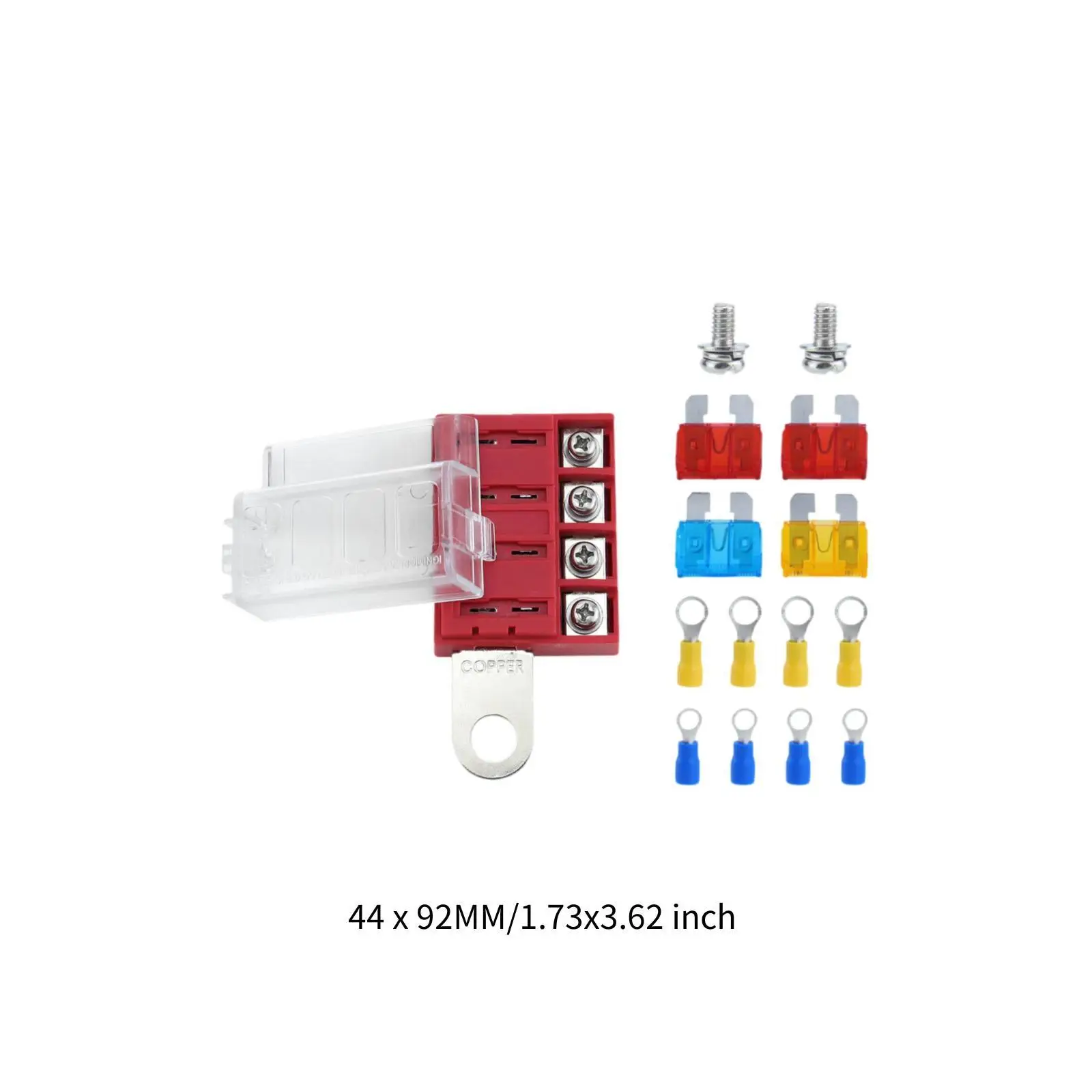 Kit de montaje de Terminal de bloque de fusibles de cuchilla 5023, piezas de repuesto multiusos profesionales, accesorios, instalación Simple resistente con cubierta