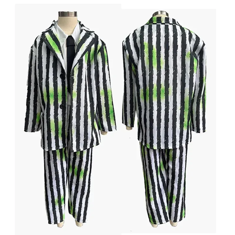 

Костюм для косплея «Жук» из фильма, черно-белый костюм в полоску, маскировка для взрослых и детей, полный комплект, карнавальная праздничная одежда на Хэллоуин, ролевая игра