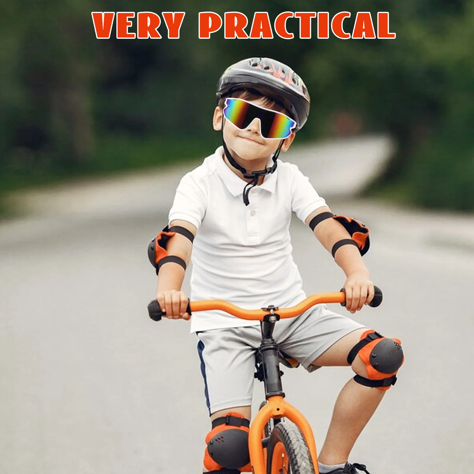 Stylish Pink Rubber Accent Youth Sunglasses Uv Protection Outdoor Cycling Baseball Sports Eyewear Girls 8-12