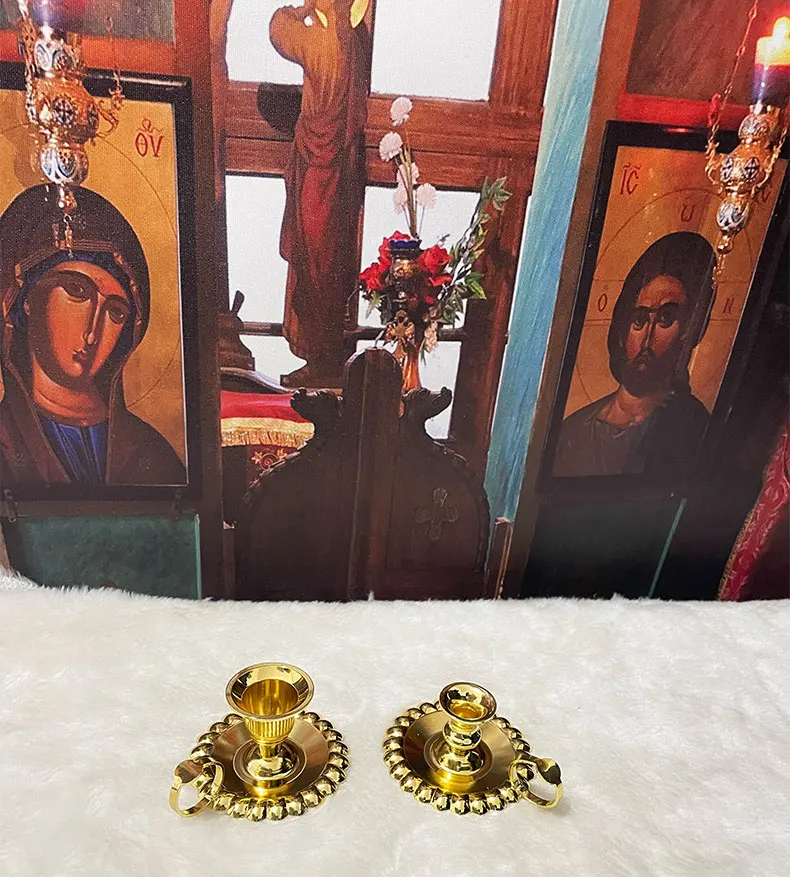 Orthodox  Home Villa Handicrafts Cande Church Decorations Composite Candlestick Rack Home Decor Living room Decor party