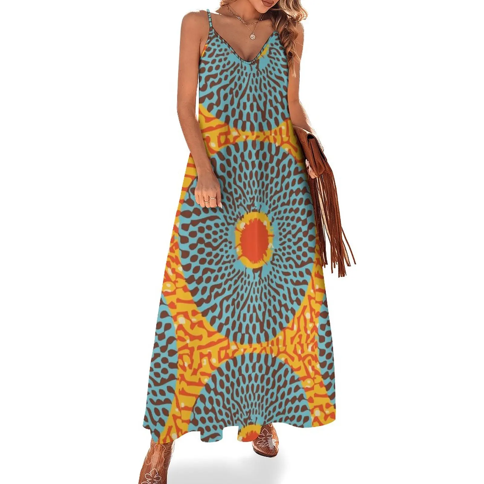 

Ankara Sleeveless Dress dress women summer 2024 dresses for women 2024 Woman's evening dress