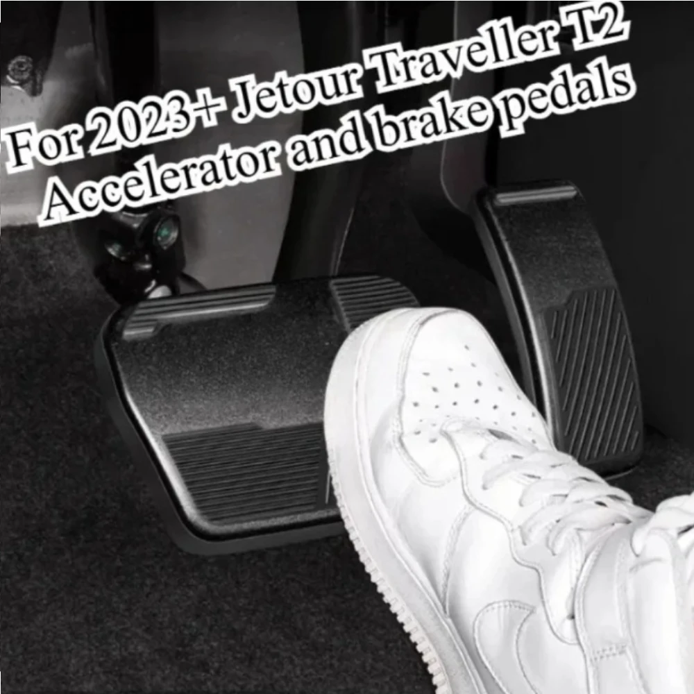 

For 2023 Jetour Traveller T2 Non-Slip Accelerator Brake Pedal Cover Aluminum Alloy Anti-Skid Safety Pedals Foot Rest Protection