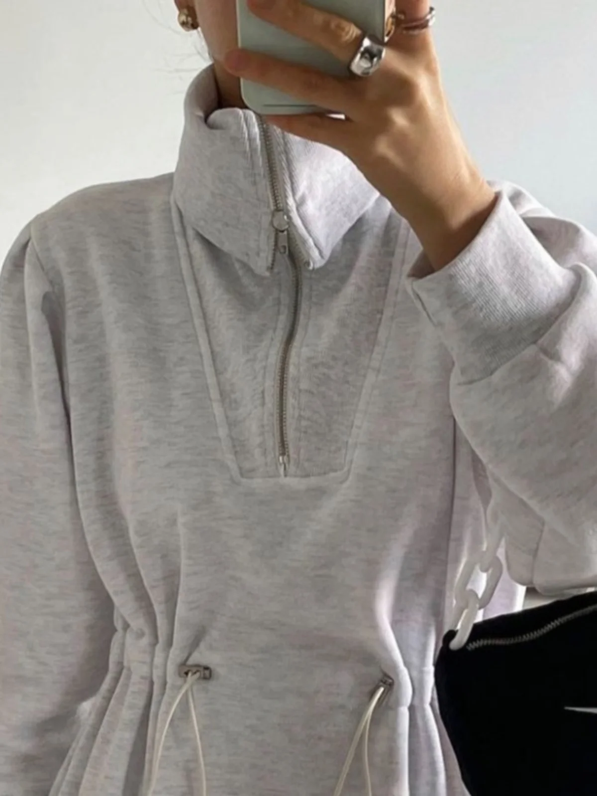 Vestido e de otoño con capucha larga para mujer, vestido con cordón en la cintura, adeazante, estilo A-Line, vestido...