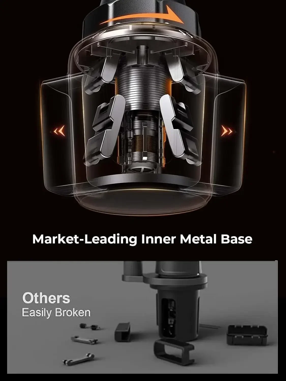 LISEN pemegang ponsel untuk dudukan di mobil, pemegang ponsel Cup mobil baru 2024 untuk IPhone Samsung Google All 4-7 inci