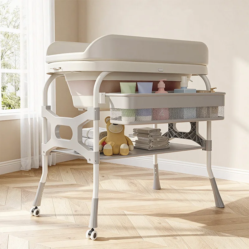 Wholesale 3-in-1 diaper changing station, nursing and bathing station, foldable, height adjustable.