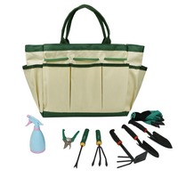 1pcs Multi-functional Gardening Tool Oxford Fabric Durable Storage Bag with Shovel Gardening Organizer for Indoor/Outdoor Use