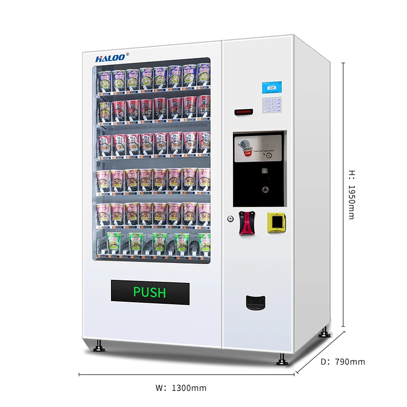 Haloo Vending Machine Supplier Cup Noodle Vending Machine With Hot Water Full 24 Hours Automatical Vending Machine