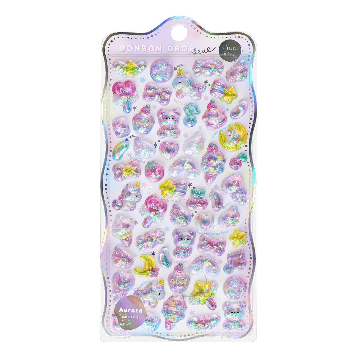 만화 리본 동물 무지개 그라데이션 3D 입체 스티커 귀여운 문구 DIY 스크랩북 저널 스티커 장식 미술 용품