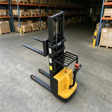 Cargo Stacker Manual Hydraulic 1000kg 1.6m Lifting Height Portable for Pallet Box Goods Stacking & Indoor Cargo Handling