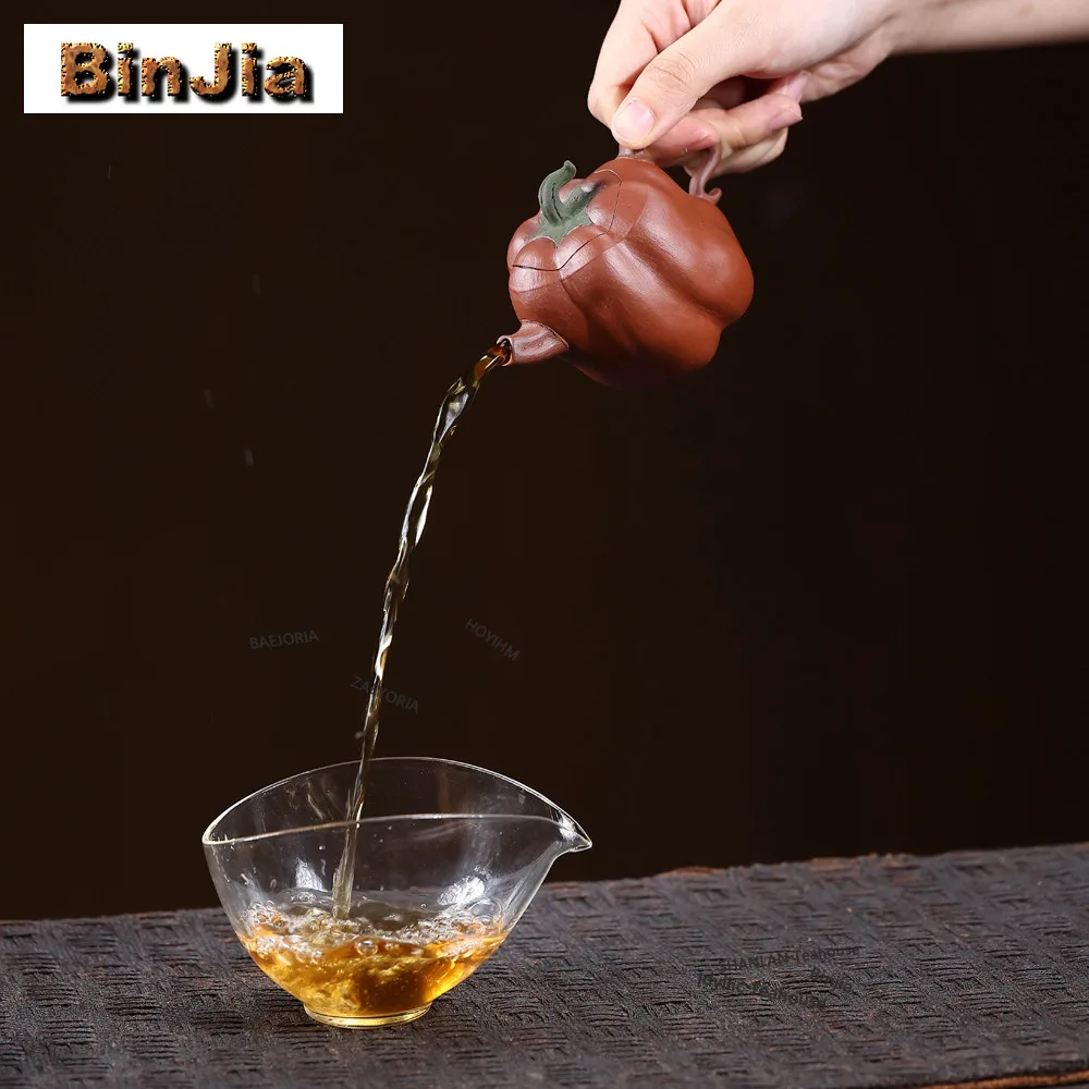 BAEJORIA 140ml Antique Yixing Purple Clay Teapots Handmade Pepper Pot Raw Ore Downhill Mud Kettle Zisha Tea Set Tea Ceremony
