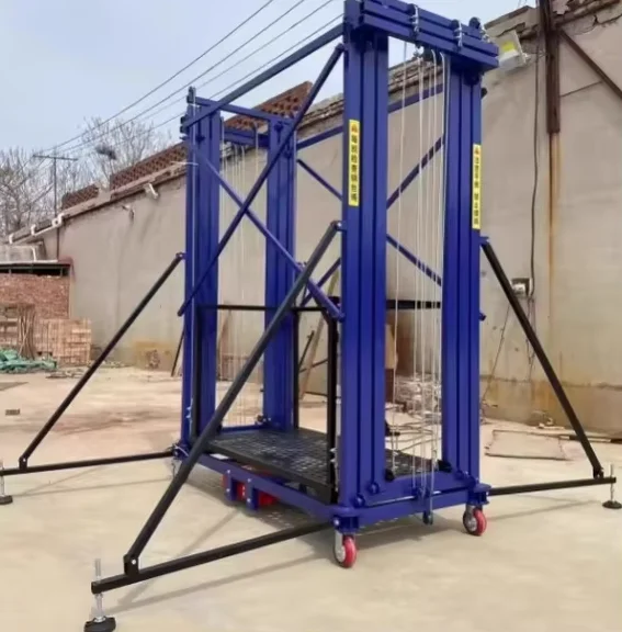 

-Electric Lifting Scaffold Lift Fully Automatic Folding Climbing Platform 5 Meters 6 Meters Small Cargo Elevator Hoist