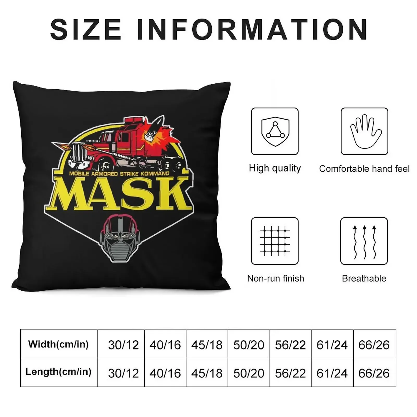 MASK Mobile Armored Strike Kommand Retro 80's Cartoon Throw Pillow Plaid Sofa Sofas Covers Christmas Pillows pillow