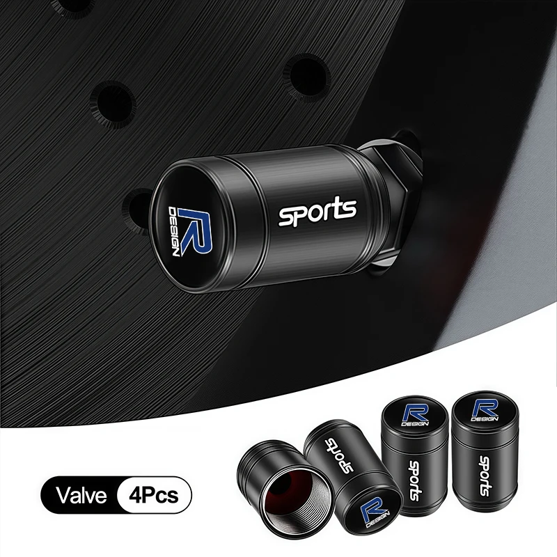 

4 шт. колпачки для автомобильных шин, металлические пылезащитные колпачки для Volvo R Design Olestar AWD S80L XC-Classic C70 CX70 V60 V40 S60 C30 S80 T6 V90