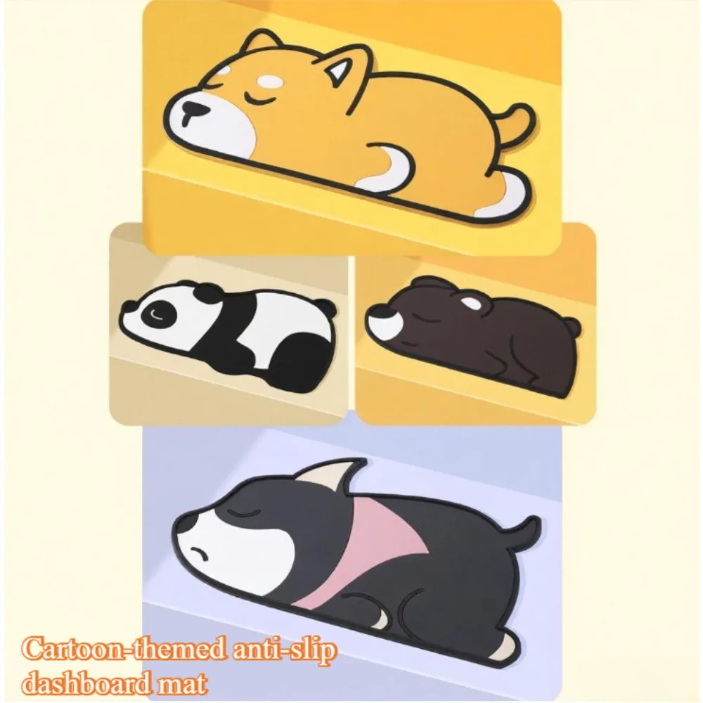 1PC Cartoon Car Dashboard Anti-Slip Mat, Heat Resistant Washable Non-Slip Pad for Phone & Access Card, Car Interior Storage Mat