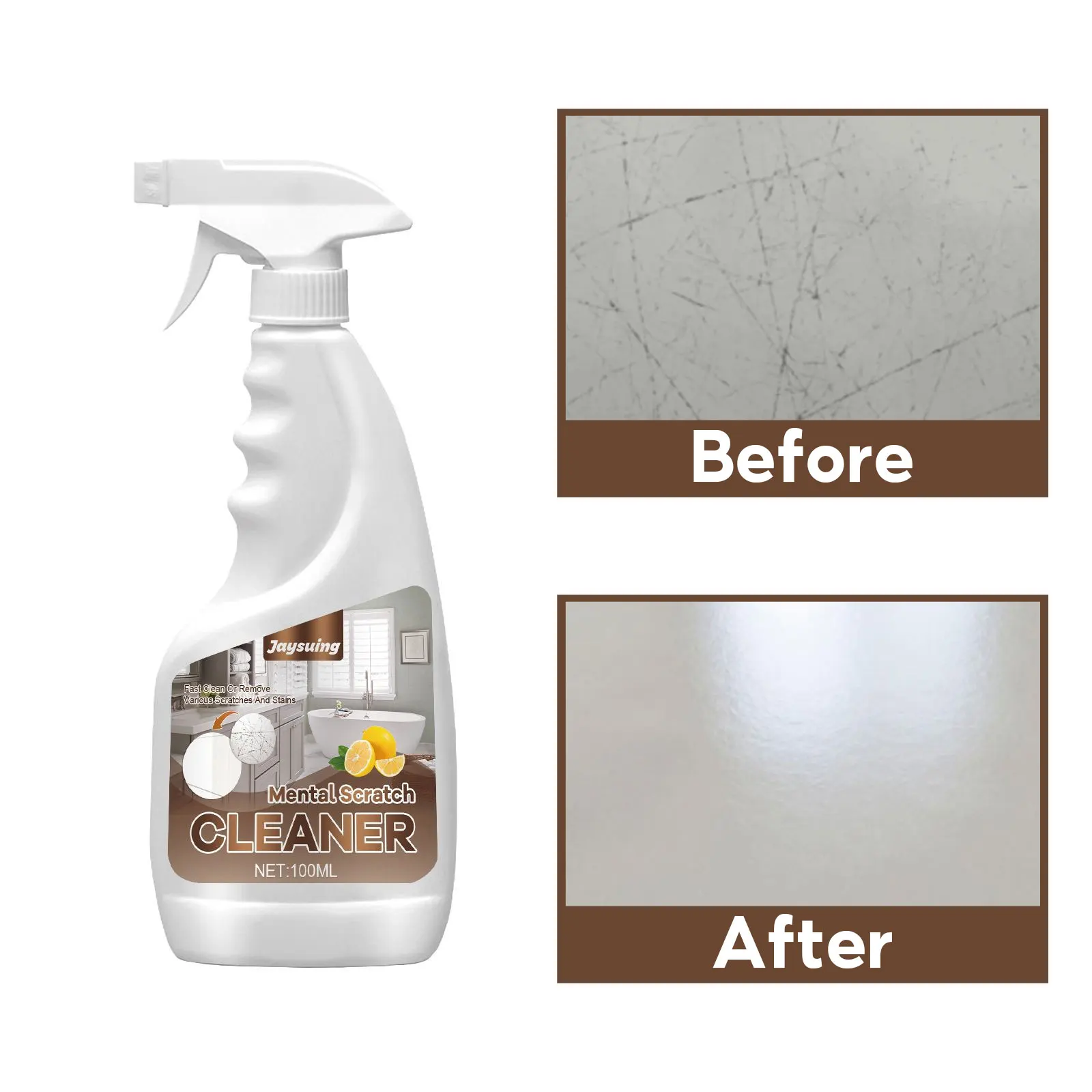 Tile Cleaning Spray Brightening Ceramic Tile Cleaner Toilet Descaling Bathroom Floor Multipurpose Cleaner Scratch Repair Cleaner