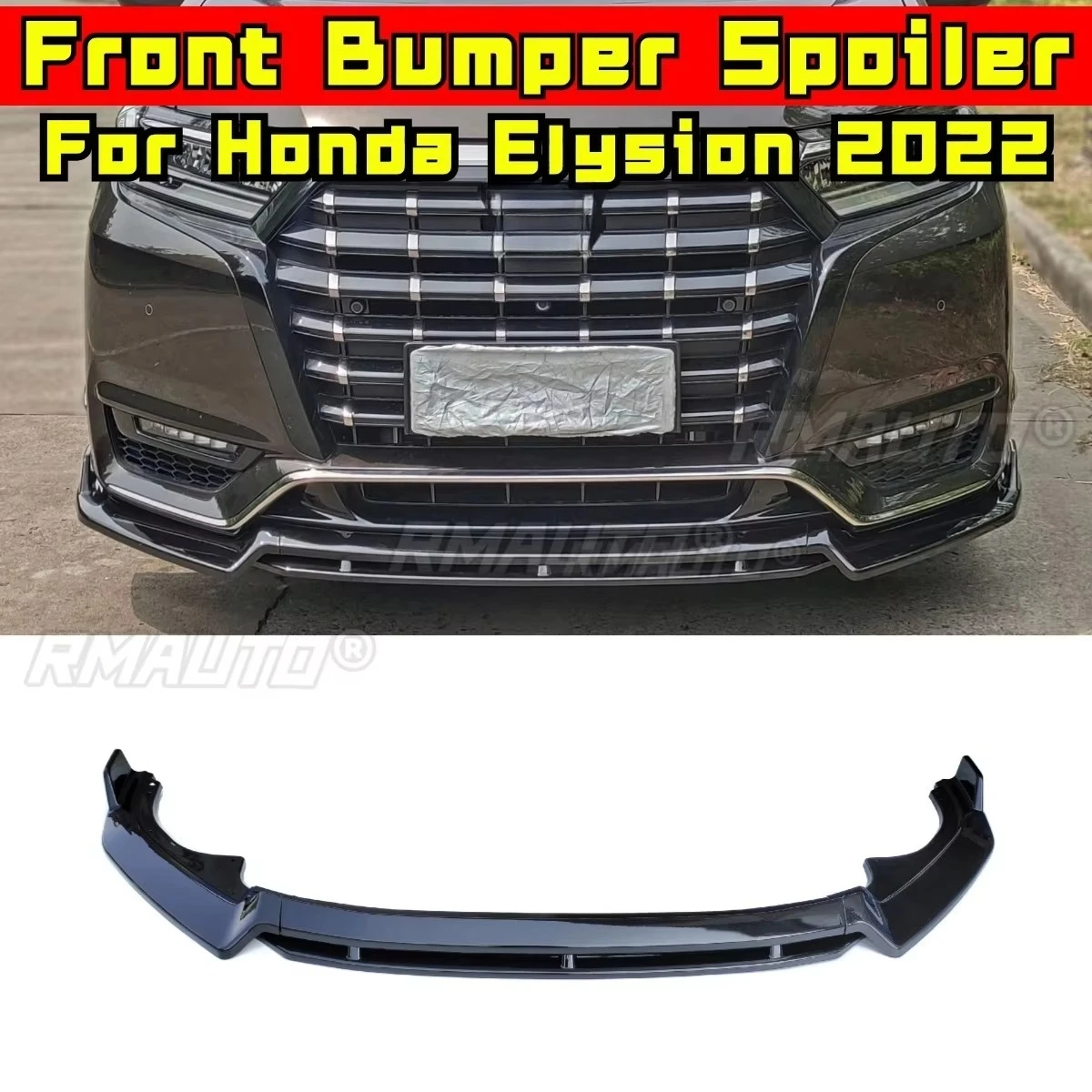 

Car Front Bumper Lip Diffuser Spoiler Glossy Black Modification Part for Honda Elysion 2022 Bumper Protector Car Accessories