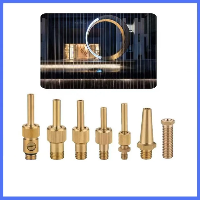 1PCS M6 M8 M10 M12 M14 Adjustable Brass Nozzle Micro Courtyard Straight Water Pond Jet Irrigation Sprinkler Head for Park/Garden
