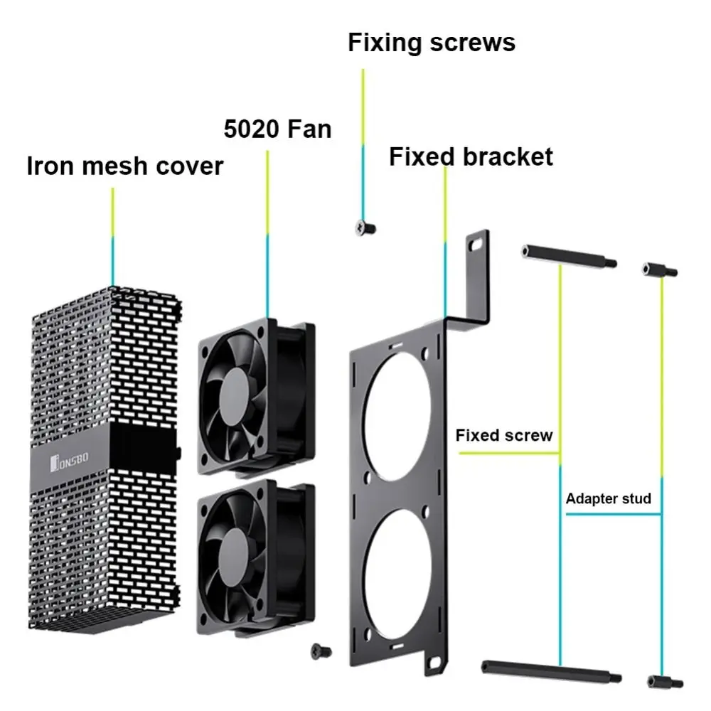NEW 3 Pin ARGB Memory Cooling DDR4/DDR5 4Pin PWM RAM Heatsink Low Noise Fan 12V LED 5V RAM Dual Fans Computer Accessories