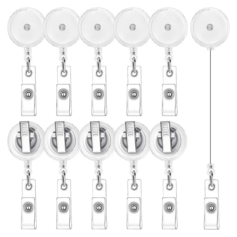  Funny IDs Badges Holder for Nurses, Doctors, Teachers, Office Worker, Retractable Nurse Badges Reel with Alligators Clip