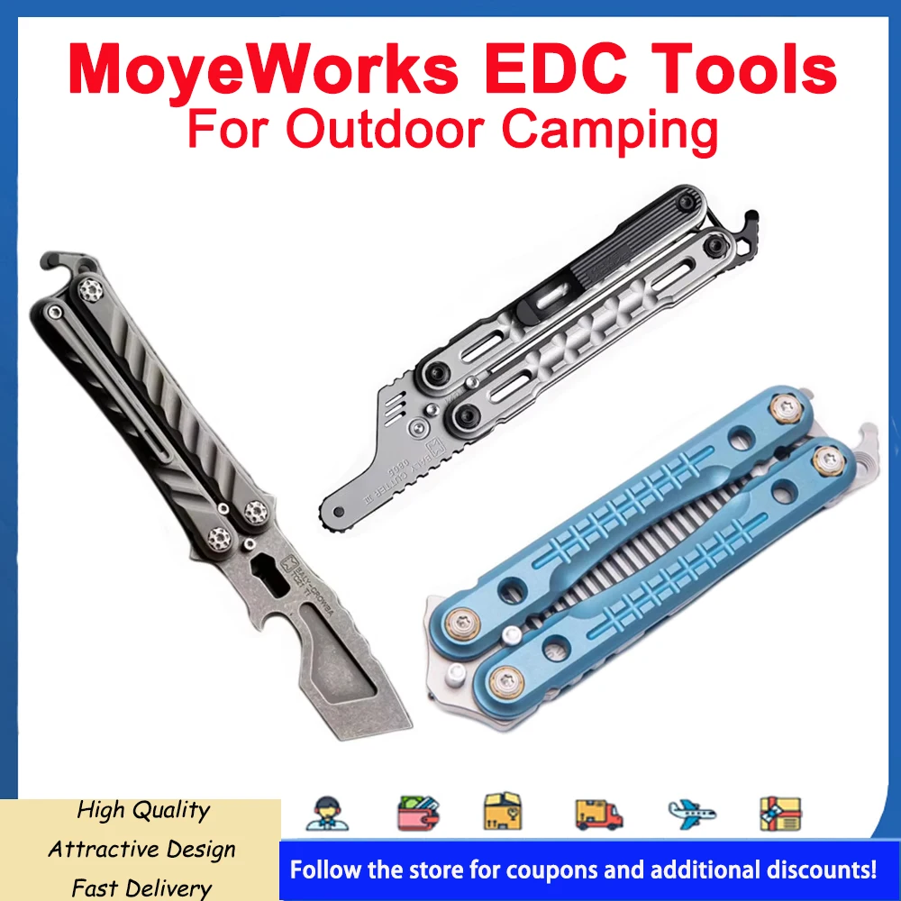 MoyeWorks Baly Cutter 3.0 EDC Tools Utility Knife Camping Knife MoyeWorks Baly Cutter III Baly Comb Baly Forks Baly Crowbar