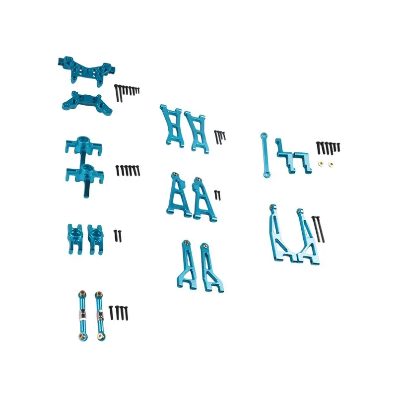 AS96-Metal Suspension Steering Block Set For MJX Hyper Go 16207 16208 16209 16210 H16 1/16 RC Car Upgrade Parts Kit