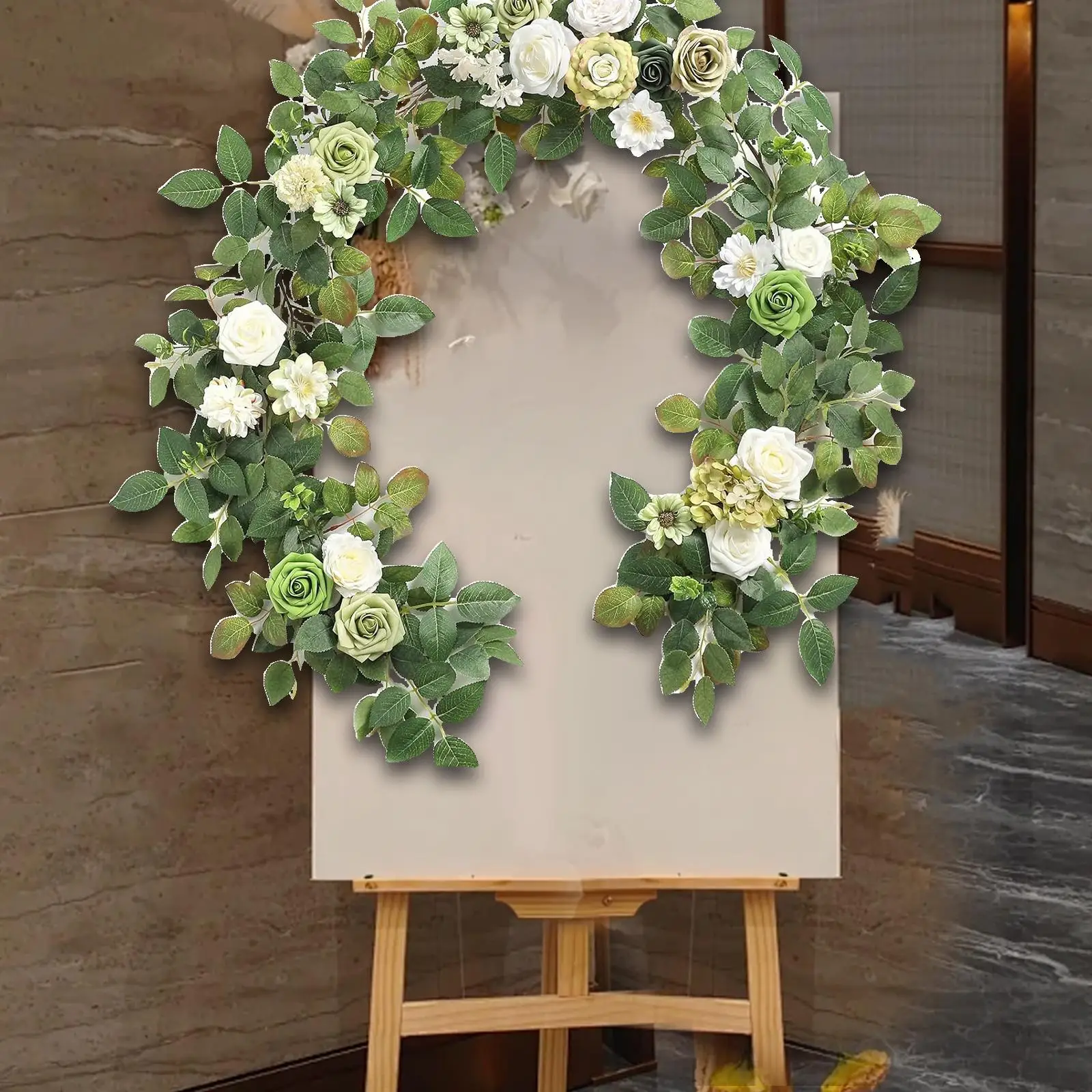 

Artificial Rose Flower Vine 5.9ft Decorative Artificial Flower Garland for Arch Door Arrangement,Ceremony,Party Centerpiece