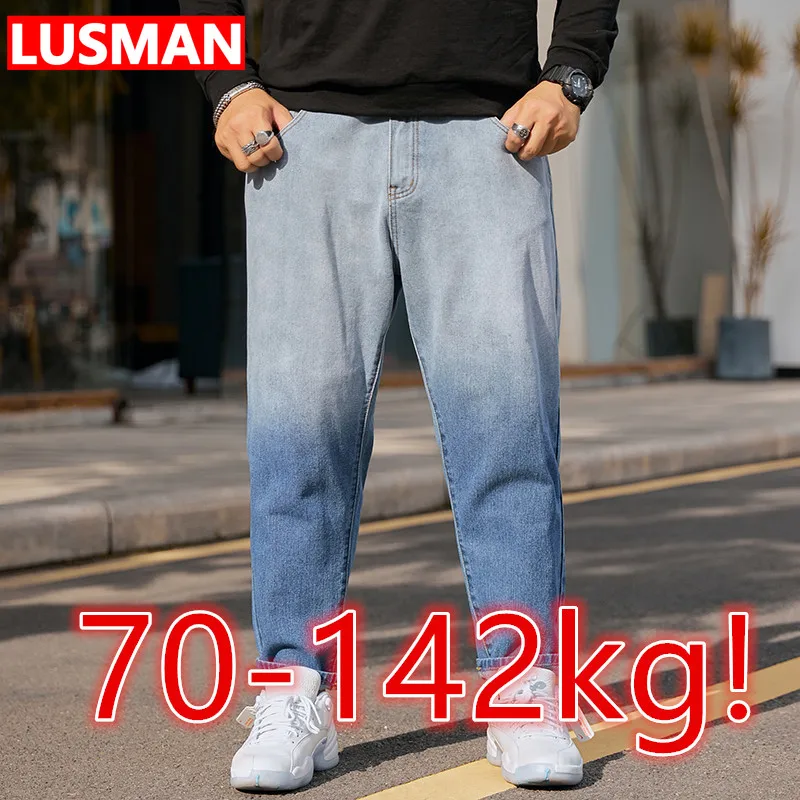 

Big Size Men's Wide Leg Jeans Pants Baggy Jeans Harem Pant Denim Pants Large Size 28-48 Male Casual Long Trousers