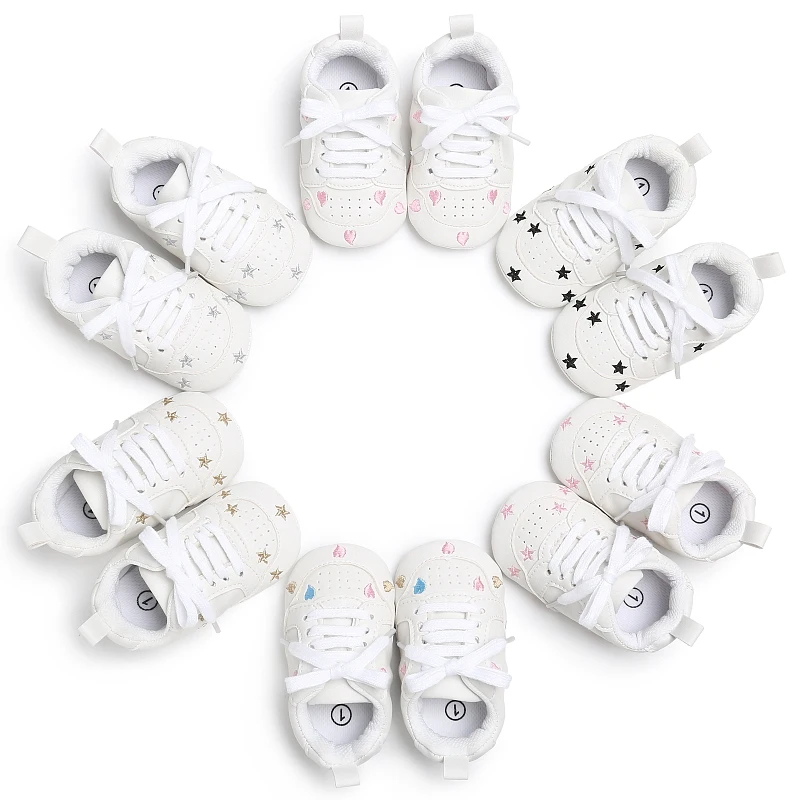 Casual Baby Shoes Infant Baby Girl Crib Shoes Cute Soft Sole Prewalker Sneakers Walking Shoes Toddler First Walker