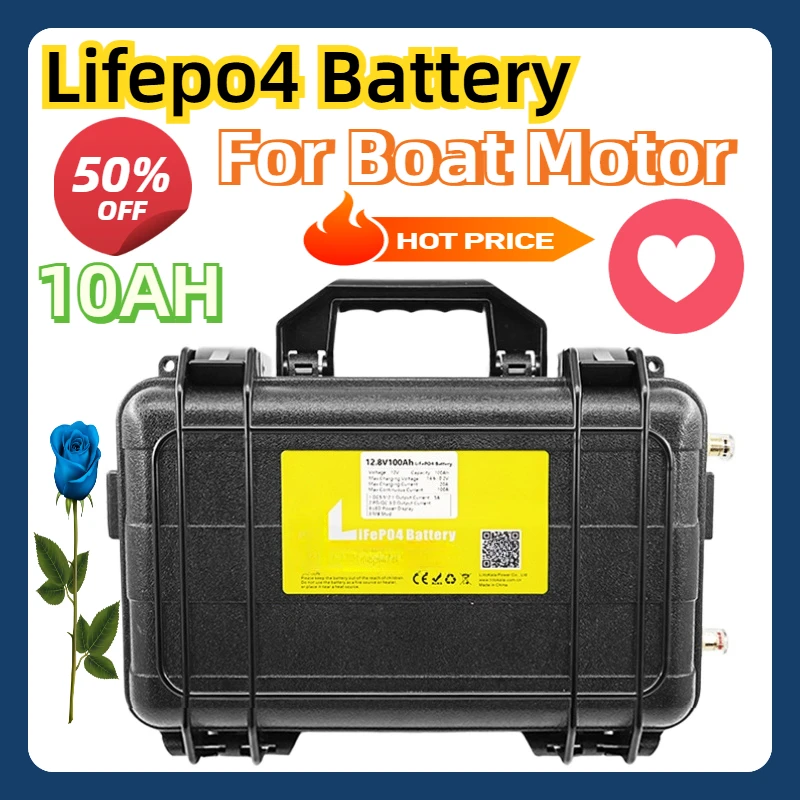 

For Boat Motor 12.8V 100Ah Lifepo4 Battery Pack Lithium Iron Phosphate Deep Cycle Battery