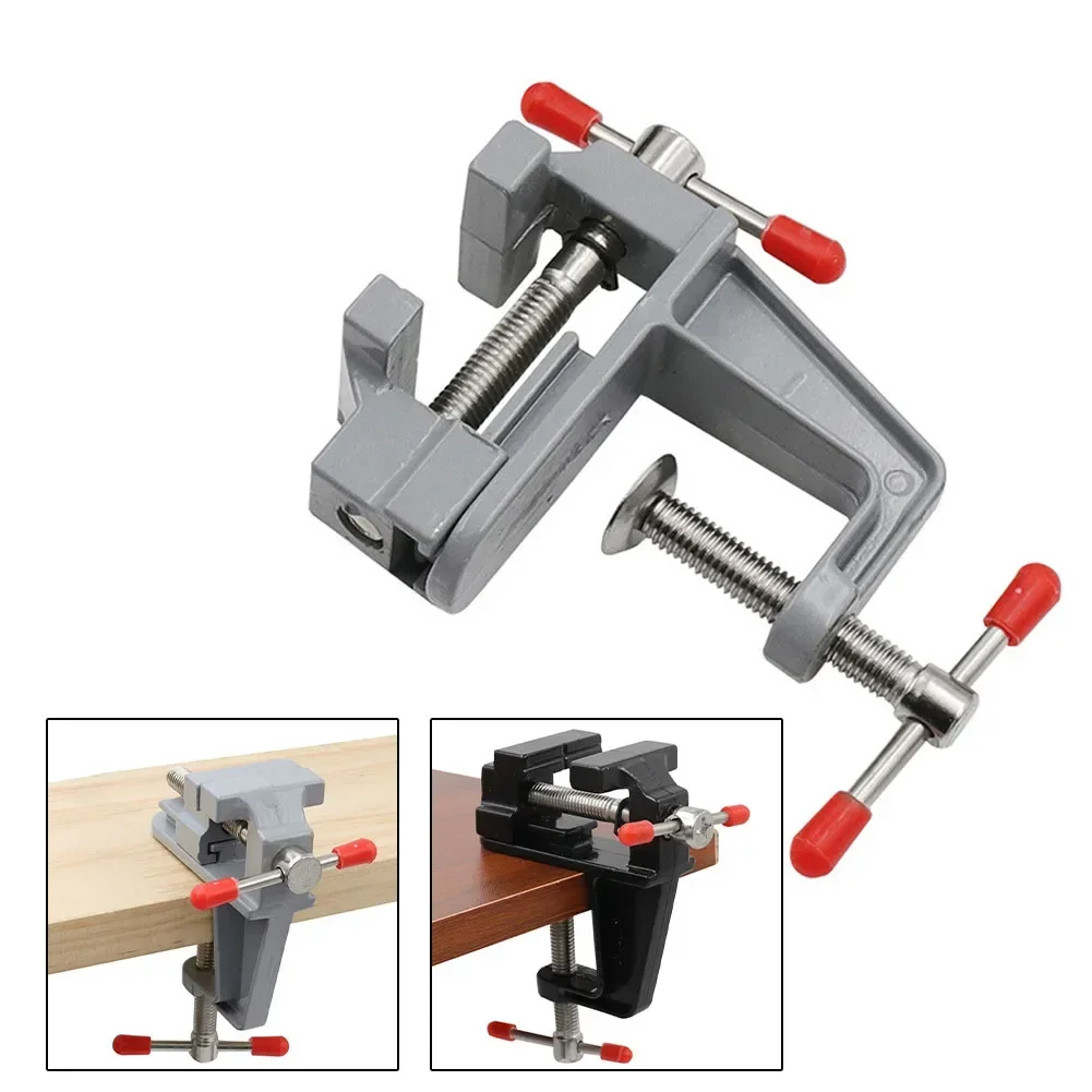 Mini Table Bench Vise Work Clamp Swivel Hobby Craft Repair Tool Jewelers DIY Flat Table Vise Pliers Workbench Vise Toggle Clamps