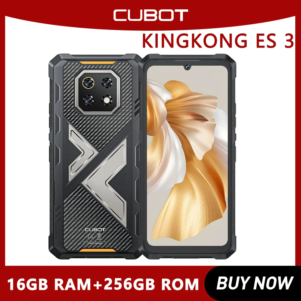 Cubot Smartphone robuste King Kong ES 3Android 15 Batterie 10200 mAh, jusqu' 16 Go + 256 Go, cran 6,745