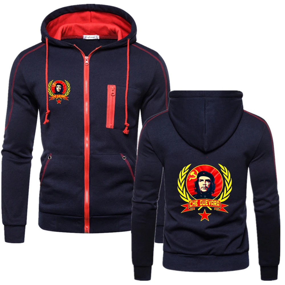 Che Guevara 2025 Men New Rebel Cuban Guerrilla Revolution Solid Color Hoodies Sports Jackets Casual Long Sleeve Sweatshirts Tops