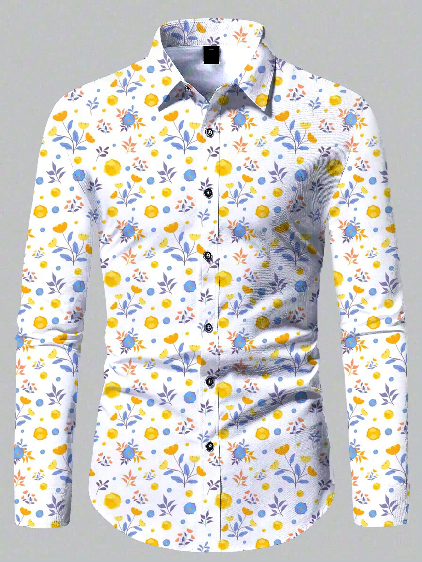 

2025 Men's New Comfortable Retro Long Sleeve Shirts New Casual Design Shirt Fashion 3D Printed Flower Pattern Men's Clothing