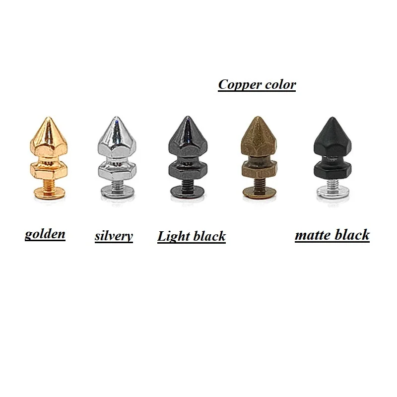 Hexagonal Tower Type Cone Spots  Studs Leathercraft Rivets Spire Spikes Punk Spike Rivets For Leather DIY Accessories
