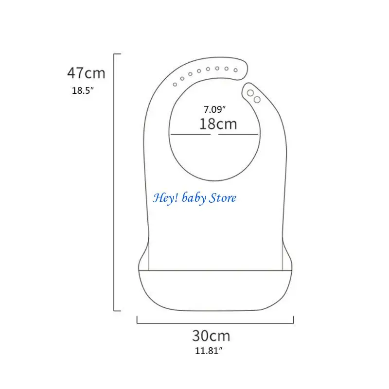 Q1FE Waterproof Adult Mealtime Anti-oil Silicone Bib Protector Disability Aid Apron Senior for Citizen Aid Aprons