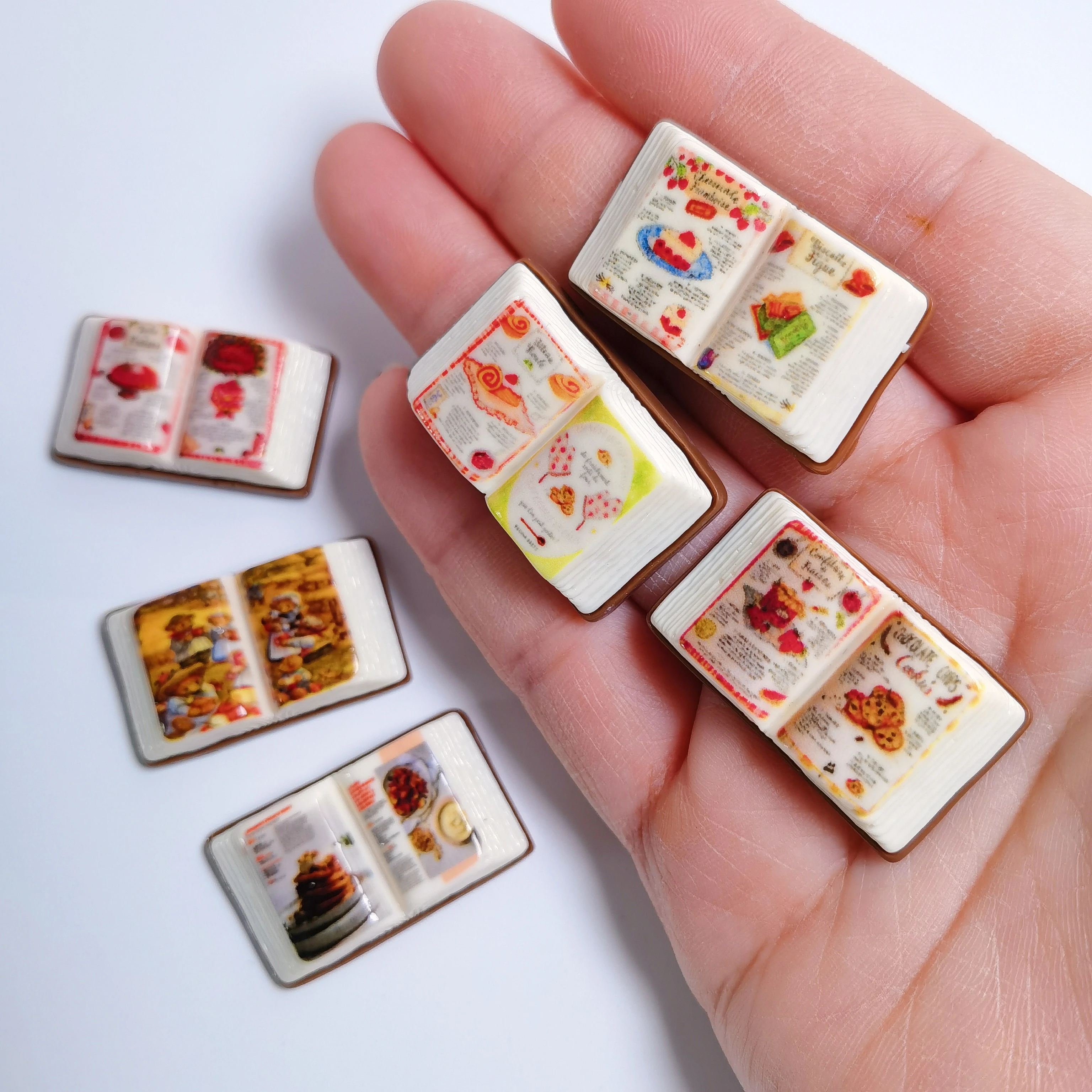 Kawaii Bakery Baking Book Miniature Resin Flatback Scrapbook Decoration Charm Handicrafts Accessories - view 2