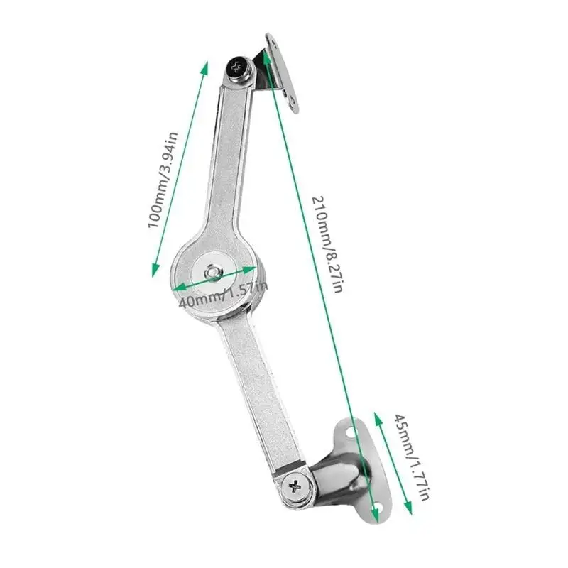652F Heavy Duty Lid Support Hinges Soft Close Folding Lid Stay Hinge Keep Lid Hinge Open for Cabinet Kitchen Wardrobe view 6