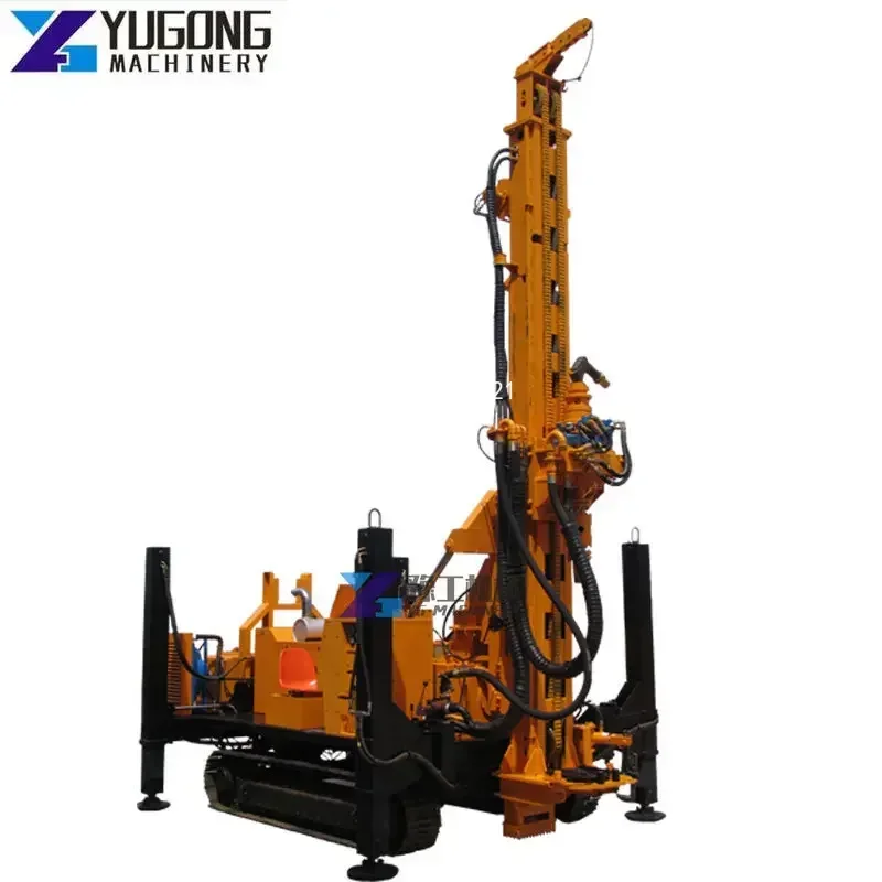 Drilling Depth 350m Crawler Rotary Water Well Drilling Rig Machine Prices for Sale Durable Drill Rig Rock Pneumatic Drilling Rig