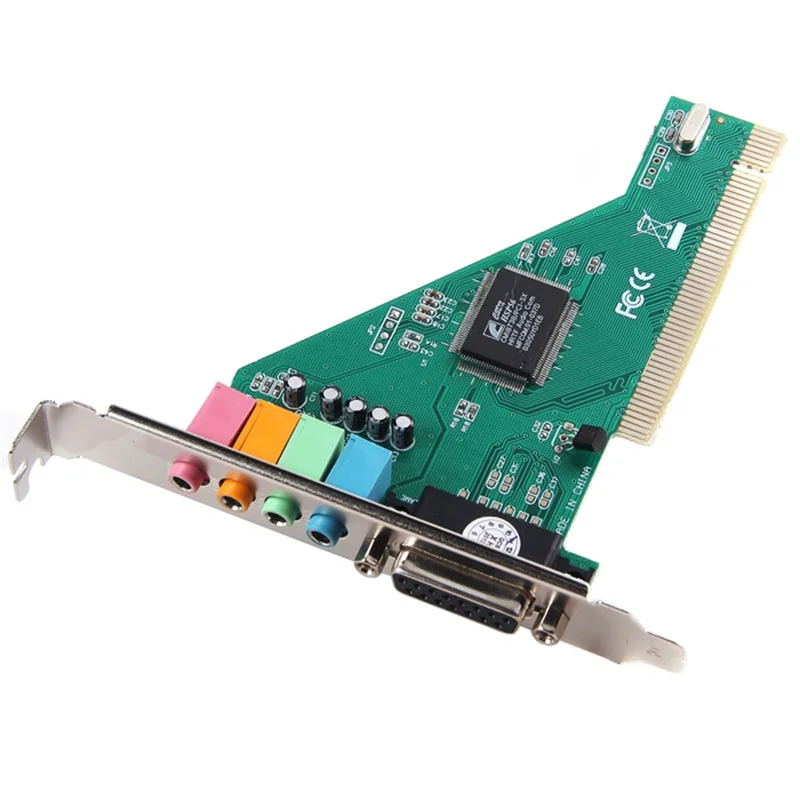 Nieuwe 4 Kanaals 5.1 Surround 3D Pc Pci Sound Audio Card W/Game Midi Poort Geluidskaart