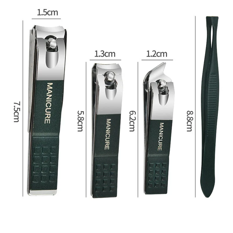 - 6-9 Pcs Manicure Set With Leather Case Professional Foot And Face Care Tool Kits Stainless Steel Nail Clipper Sets Gift