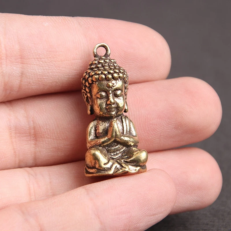 Женская Бронзовая статуя Будды, маленькая сцена, аксессуары, брелок, чайный столик, домашний декор
