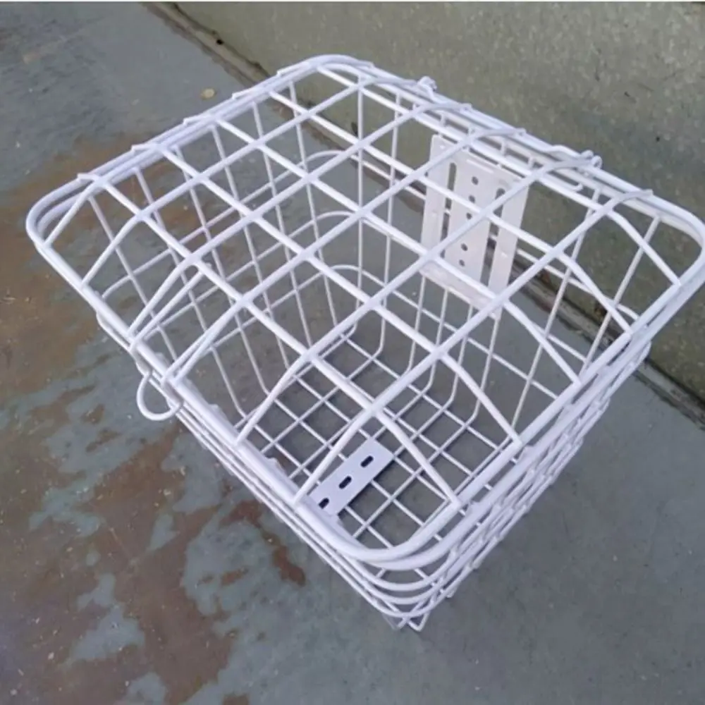 

Разноцветная детская велосипедная корзина, полая пластиковая/металлическая сумка для хранения велосипеда, 5-стильная передняя сумка для велосипеда