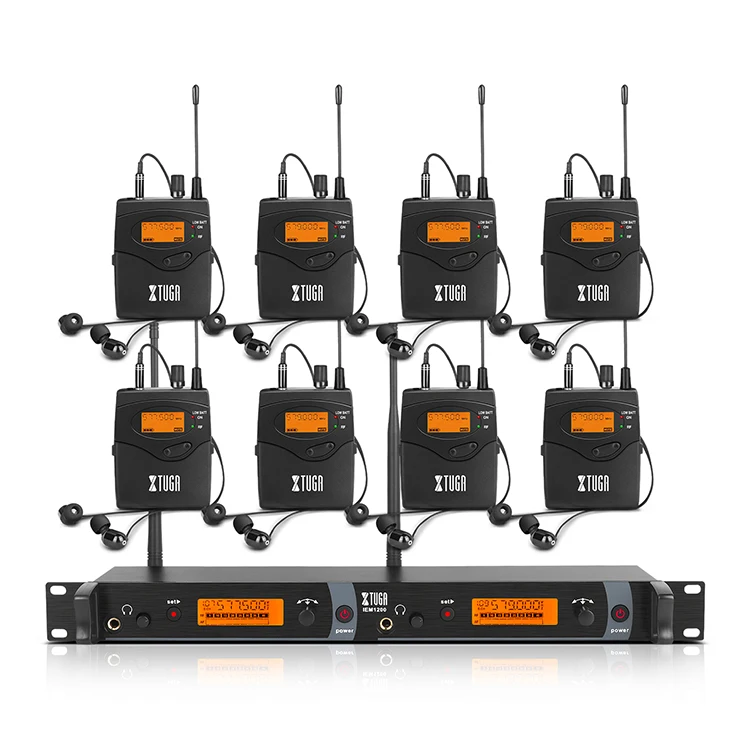 XTUGA IEM1200 Professional Vocal Stage Instrument ไร้สาย UHF ความหมายในระบบหูสําหรับ Stage In Ear