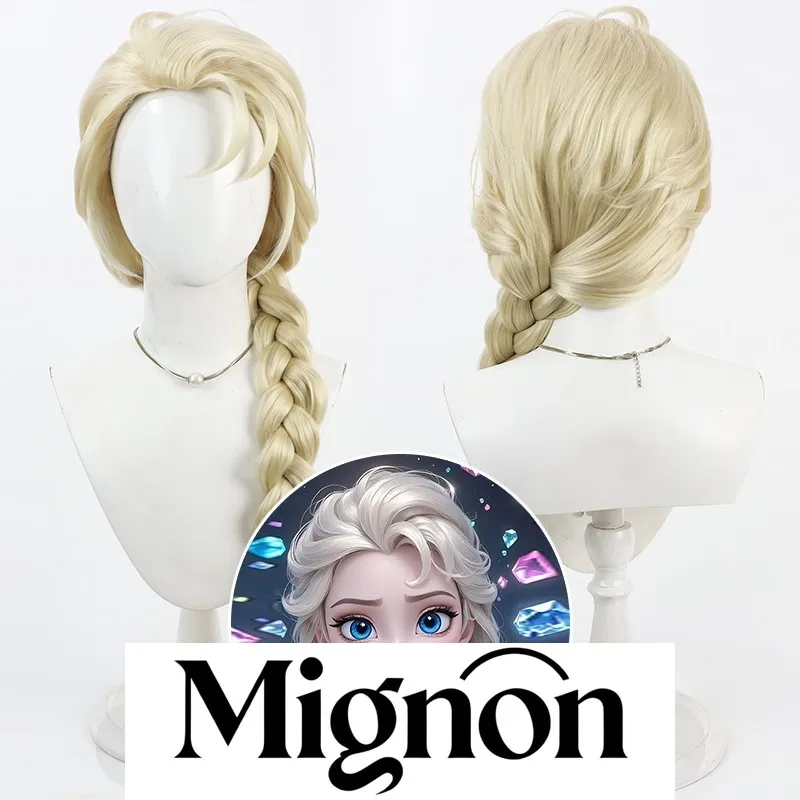 

Парик для косплея Эльзы, бежевый цвет, точка красоты, толстые косы