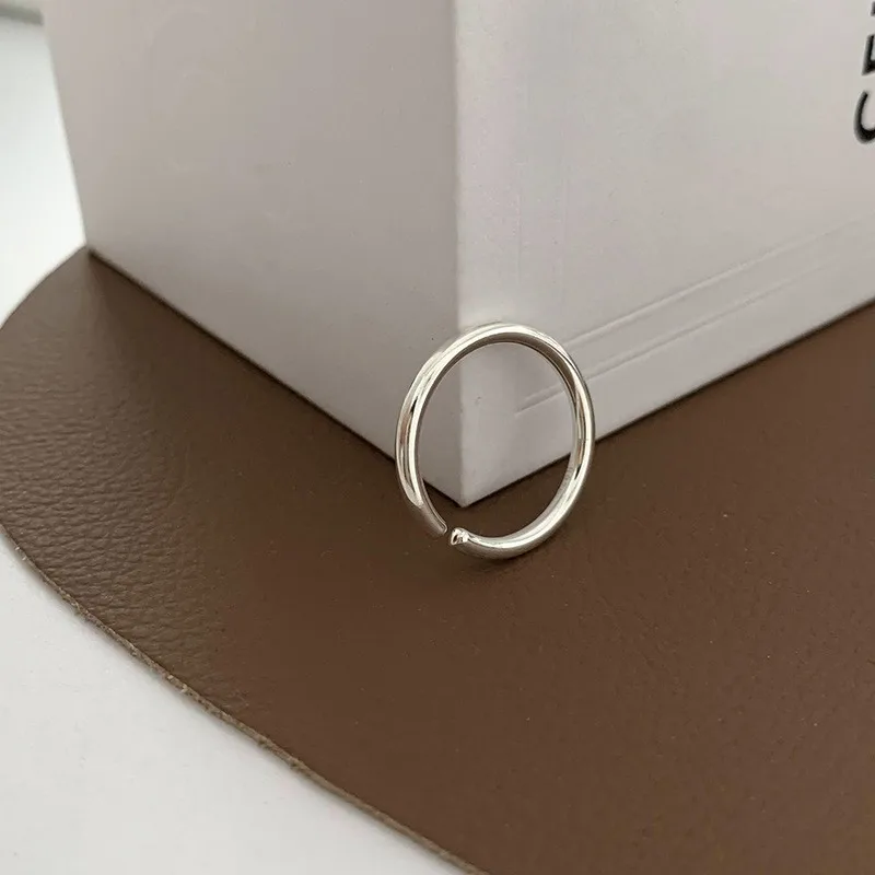 PANJBJ 925 Sterling Silber Perle Unregelmäßigen Ring für Frauen Shell Überlappende Hohl Süße Design Schmuck Geschenk Dropshipping – Detail 18
